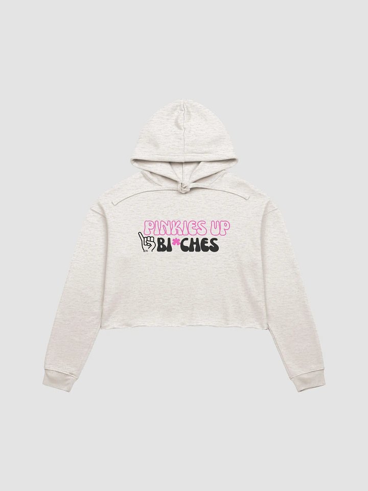 Light Pinkies up Crop Hoodie product image (1)