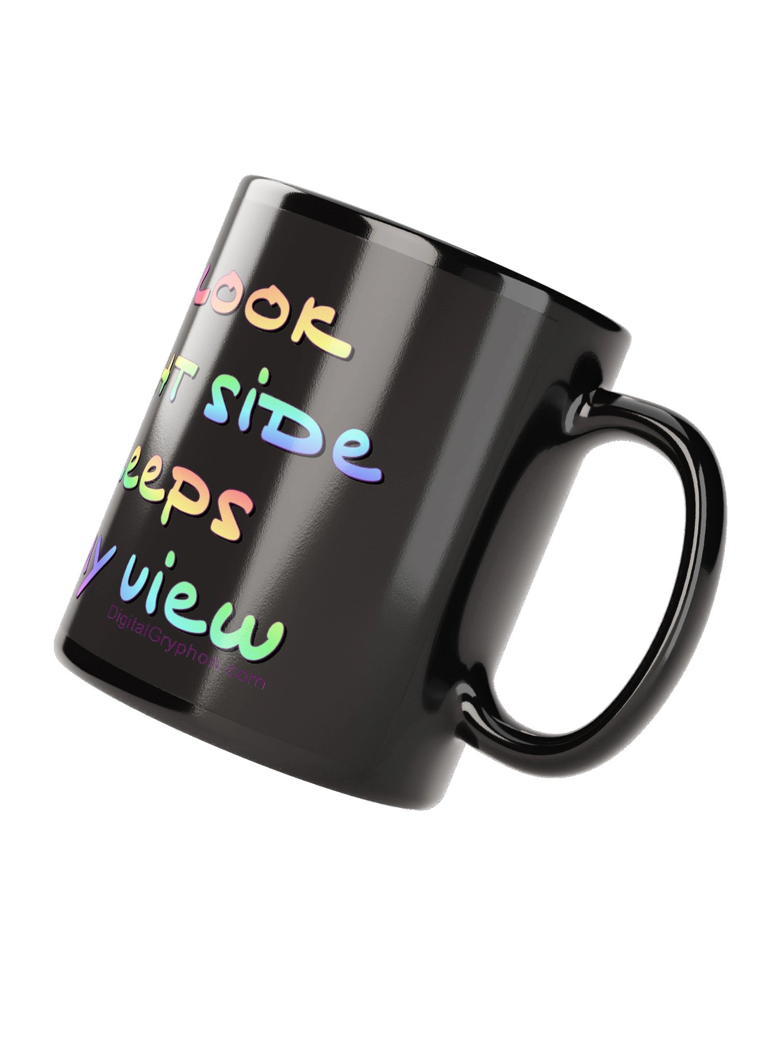 Look on the Bright Side Black Mugs product image (7)