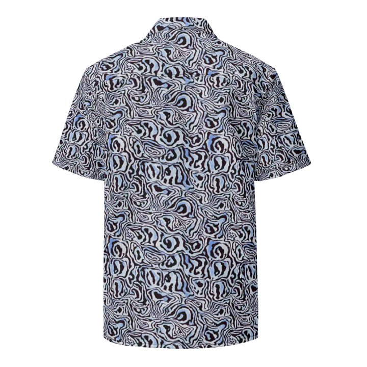 Blue Black Snake Pattern Hawaiian Shirt product image (2)