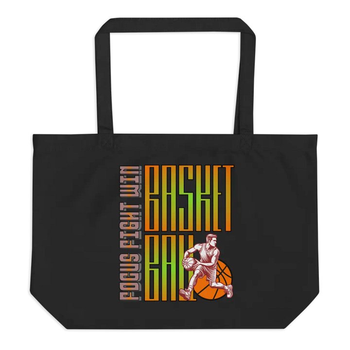 Focus Fight Win Basketball Eco-Friendly Vibes Tote Bag product image (1)