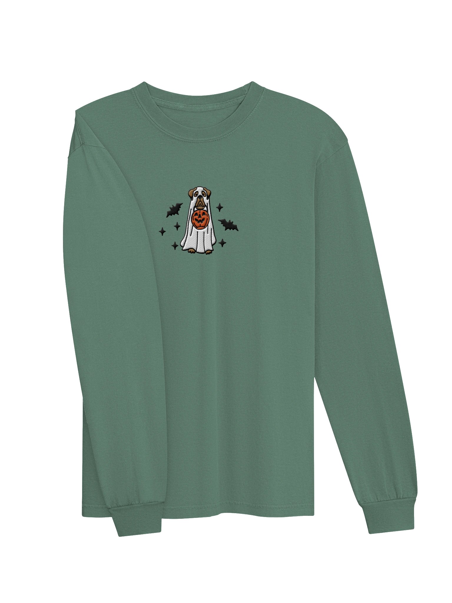 Halloween Bullmastiff(Tan) Embroidered Long-sleeved T-Shirt product image (6)