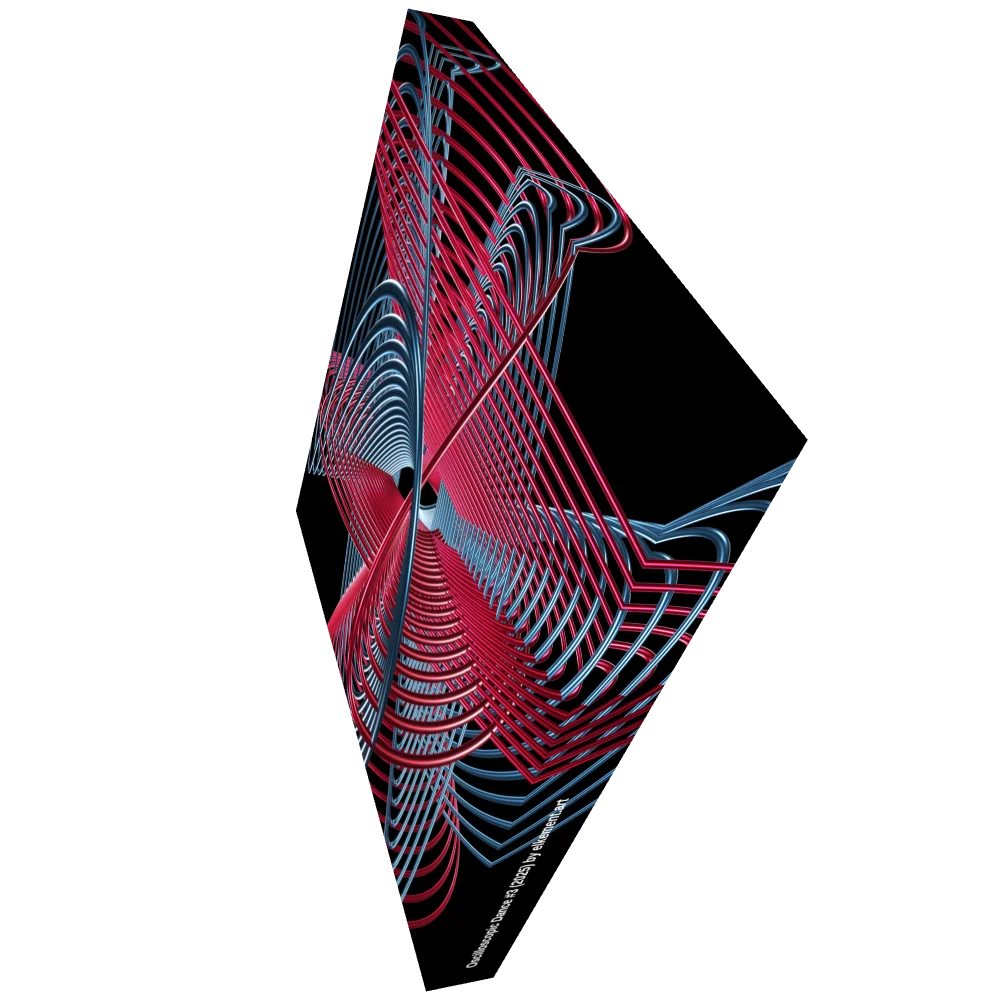 Oscilloscopic Dance #3 - Lissajous Figures Code Art Canvas Print product image (2)