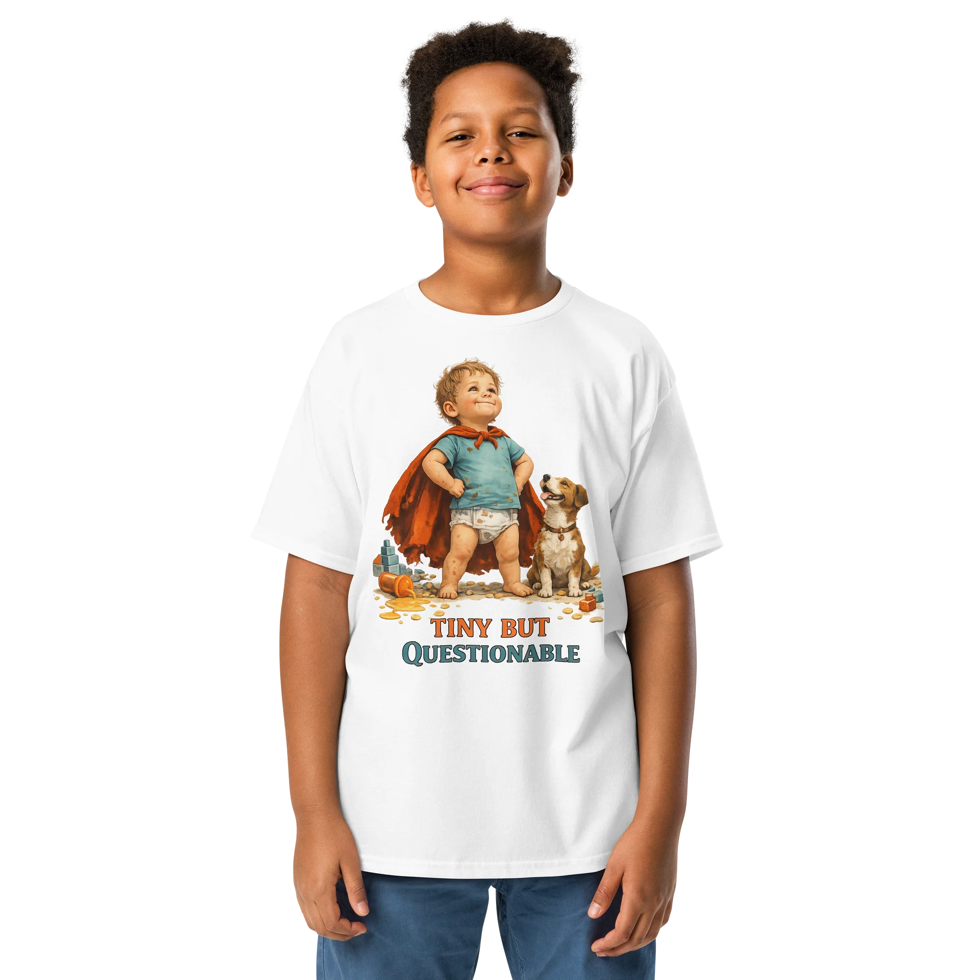 Tiny But Questionable Kids T-Shirt Funny Dog Kid Tee product image (113)