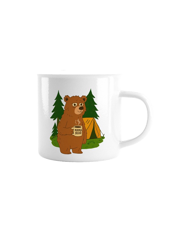 Bearly Holding It Together – Tired Mama Bear Camp Enamel Mug product image (1)