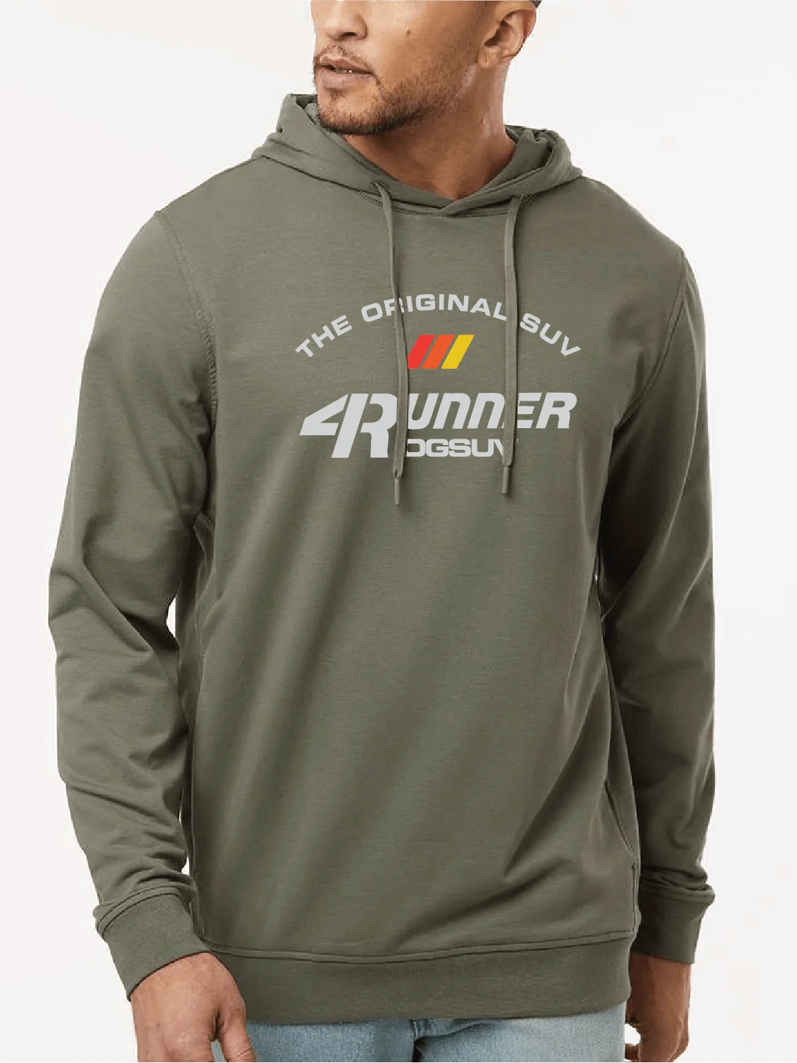 Simple Unisex Premium Hoodie - Olive/White product image (1)