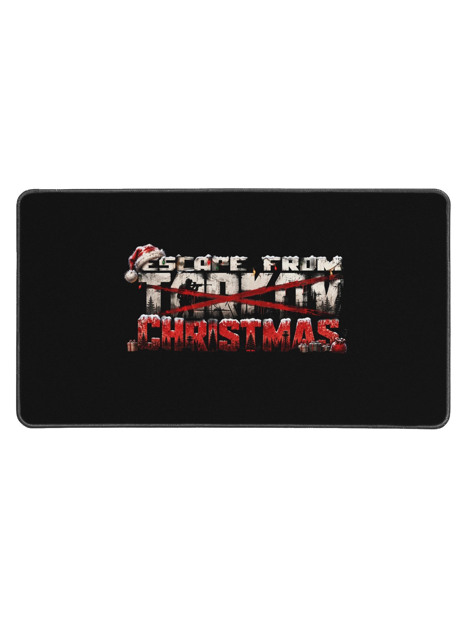 Escape from Christmas 12” x 22” desk mat. product image (1)