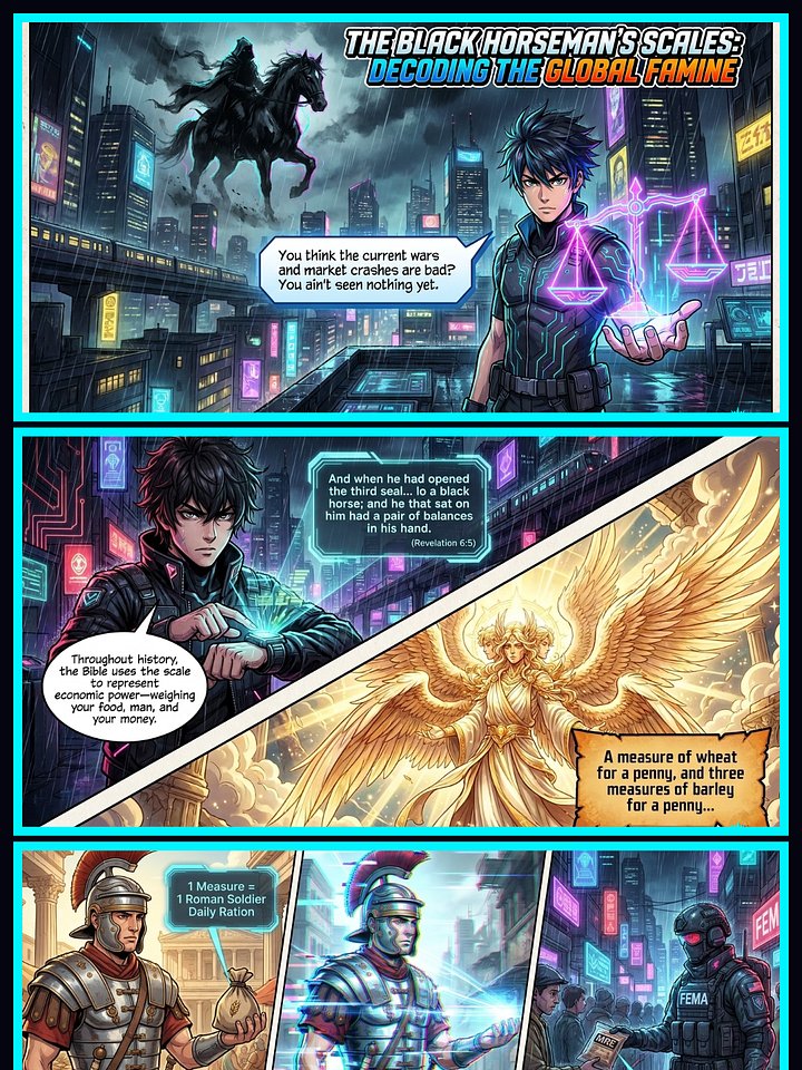 [Comic Book] The Black Horseman’s Scales: Revelation and the Global Economic Famine product image (1)
