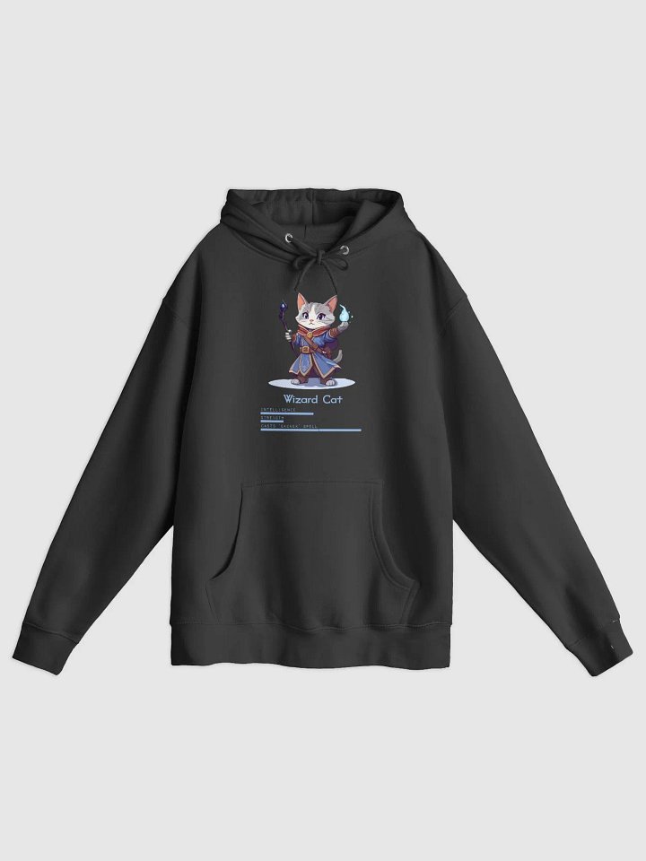 RPG Wizard Cat unisex medium-heavy fleece lined hoodie for gamers and cat lovers product image (4)
