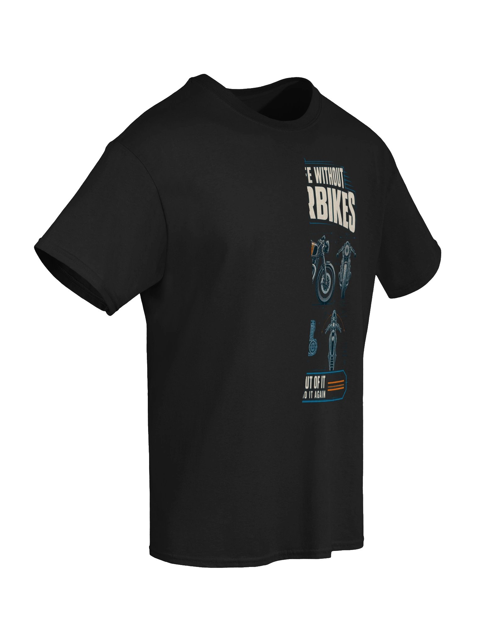 Imagine Life Without Motorbikes – Blueprint Biker T-Shirt product image (6)