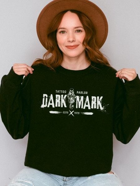Dark Mark Tattoo Parlor Punk Grunge Minimalist Halloween Sweatshirt product image (8)