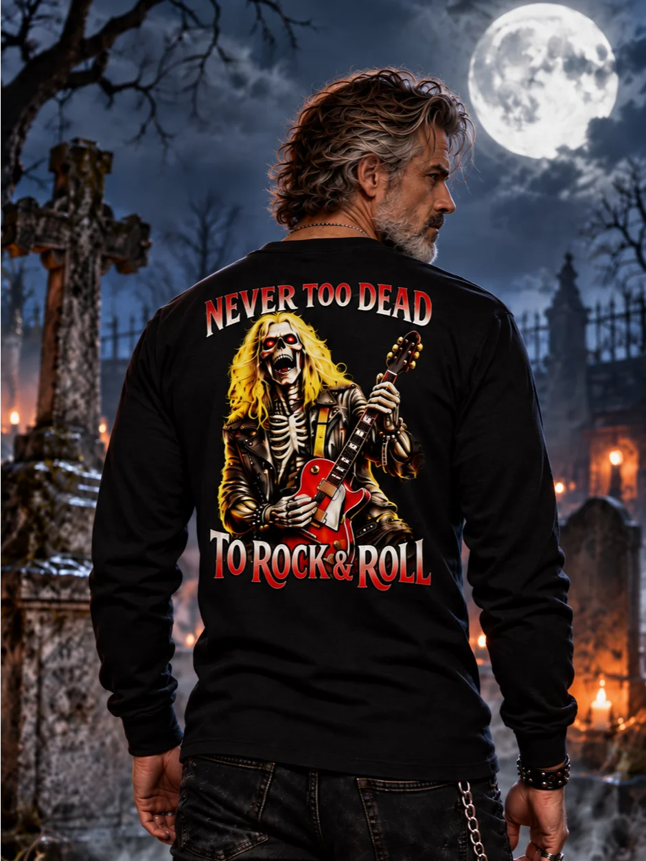 Never Too Dead to Rock & Roll – Back Print Champion Long Sleeve Shirt product image (1)