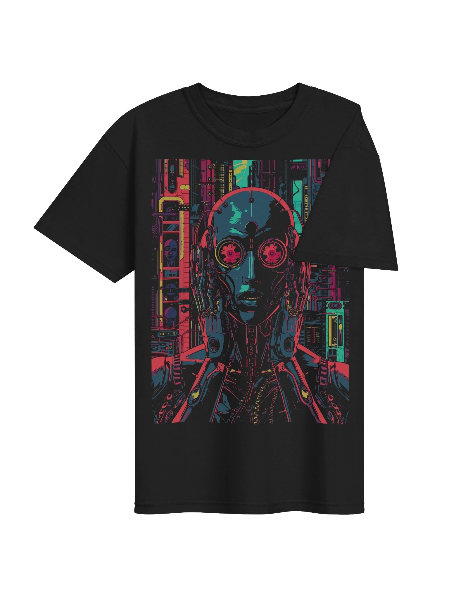 Neon Cyborg Pulse Heavyweight T-Shirt product image (7)