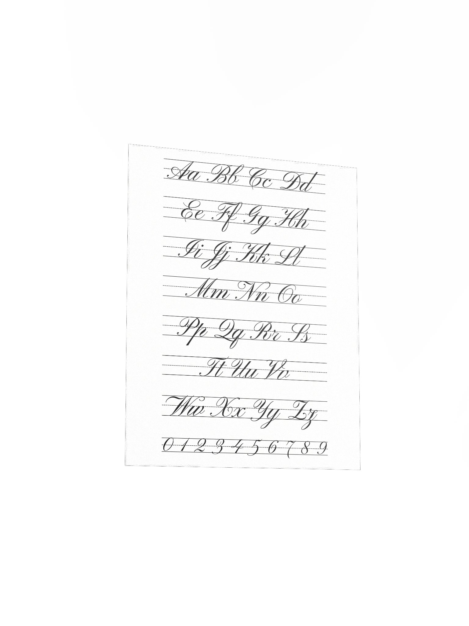Cursive Alphabet Reference Chart — Wall Poster product image (5)