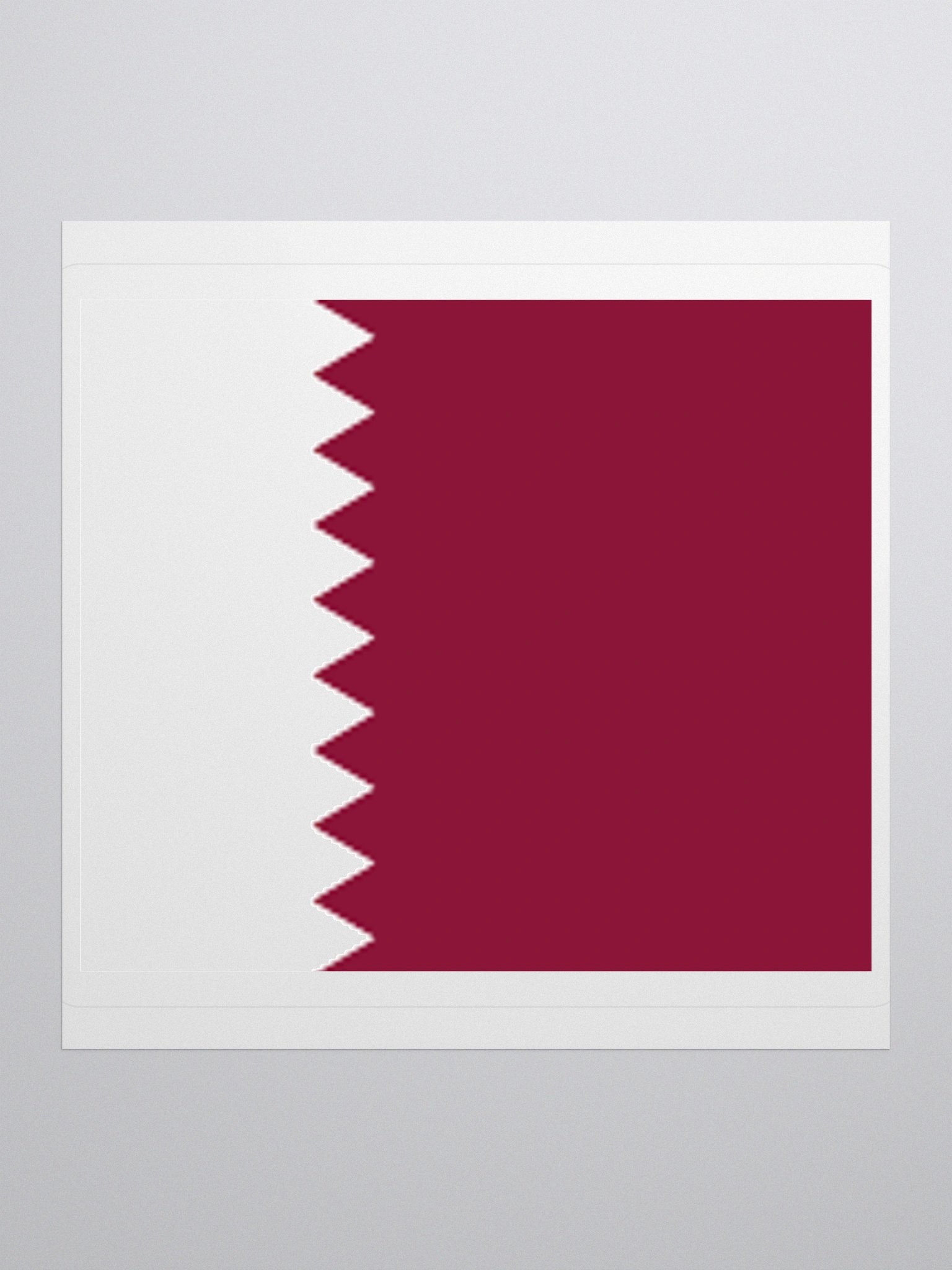 Qatari Flag Sticker - Durable Vinyl for Indoor Use - Multiple Sizes Available product image (2)