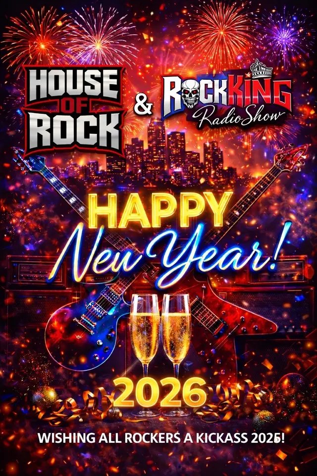 To every rocker, rebel, and night owl who rides with us, May 2026 bring killer songs, unforgettable nights, and volume that never dips. Happy New Year from the House of Rock & the Rock King Radio Show. 🤘 #HappyNewYear2026 #HouseOfRock #RockKingRadio #RockTok #RockRadio  