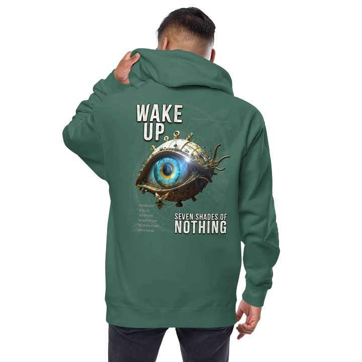 “Wake Up” zip hoodie – cinematic rock fleece from Seven Shades of Nothing - Fleece Zip Up Hoodie product image (1)