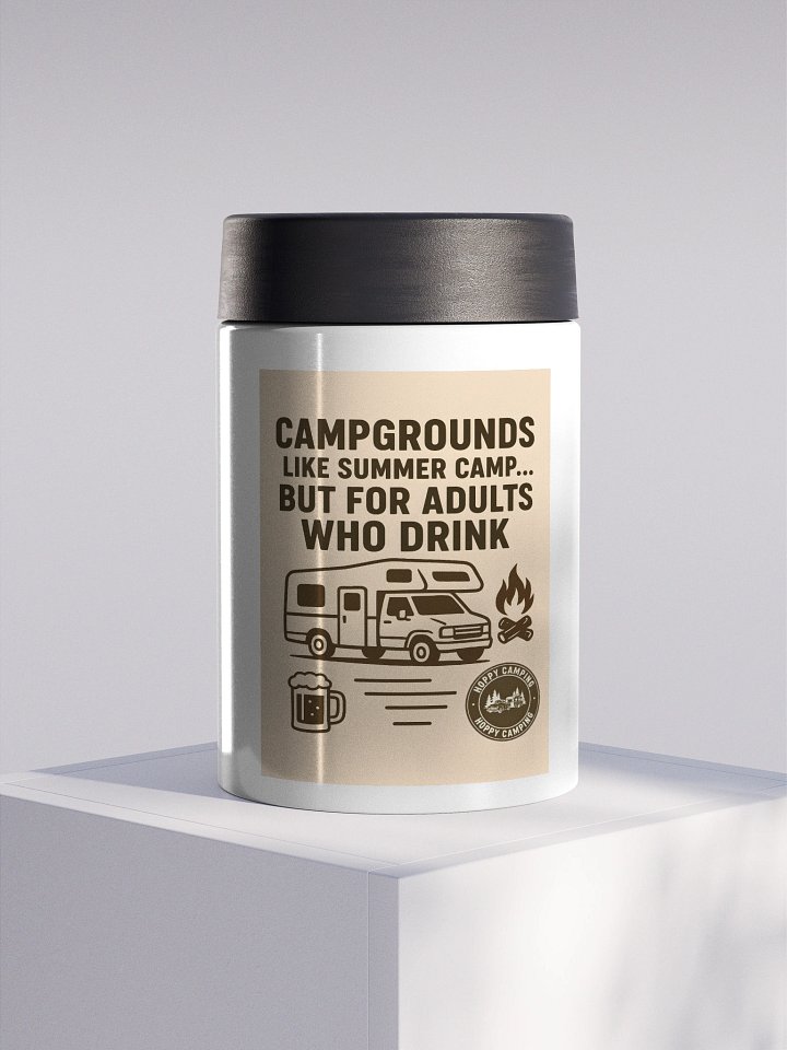 Summer Camp-Inspired Stainless Steel Koozie product image (1)
