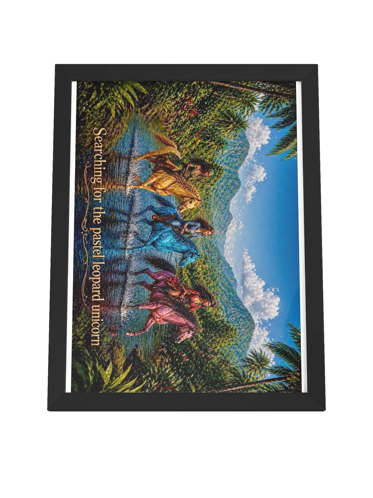 Pirate Unicorns - Searching for the Pastel Leopard Framed Poster product image (34)