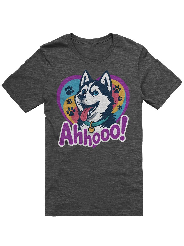Ahhhooo! Husky Rainbow Heart T-Shirt product image (7)