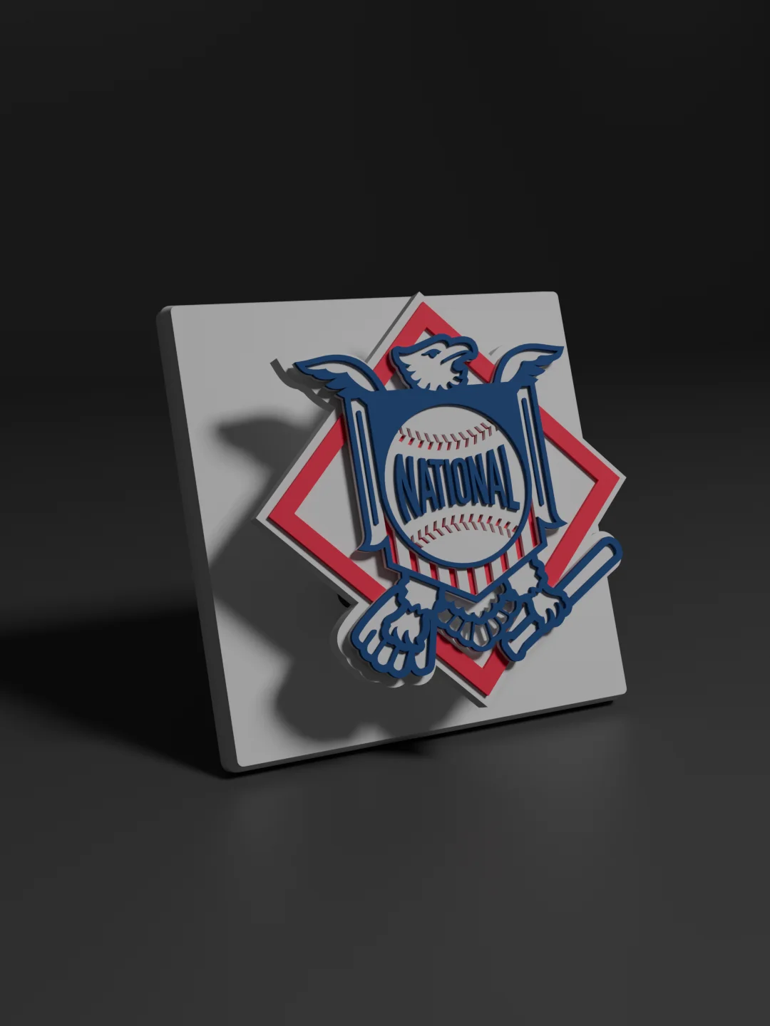 MLB National League 3D Printed Floating Logo Sign (Digital File Only) product image (1)