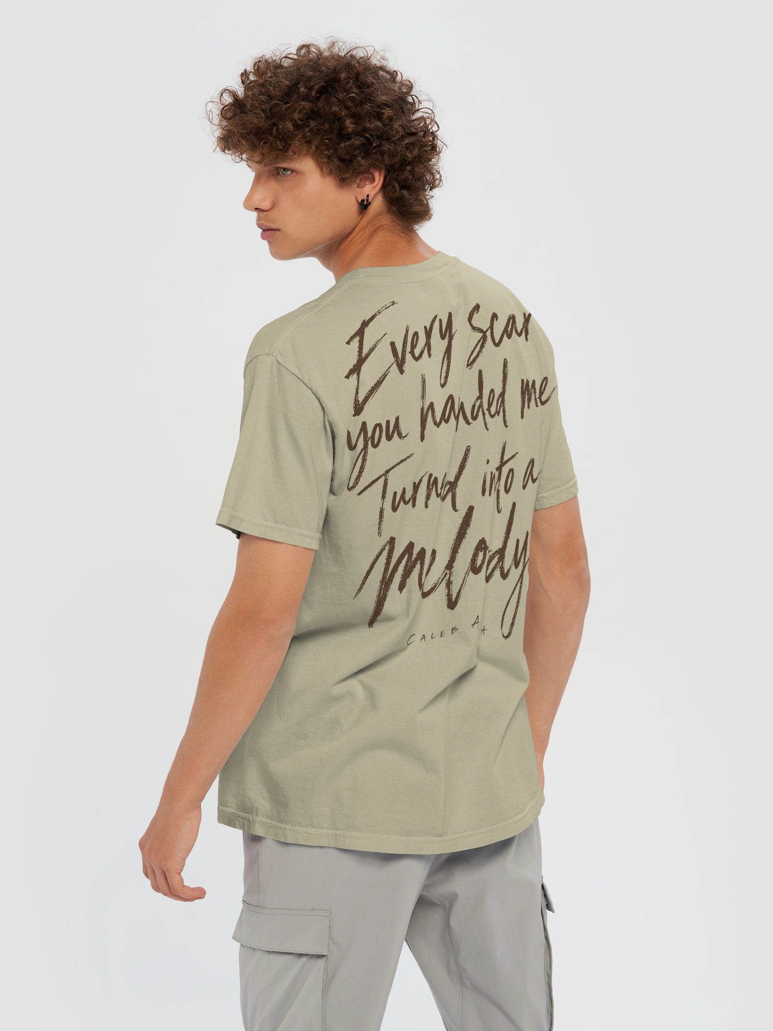 Caleb Ash — Every Scar Lyric Tee / Brown product image (6)