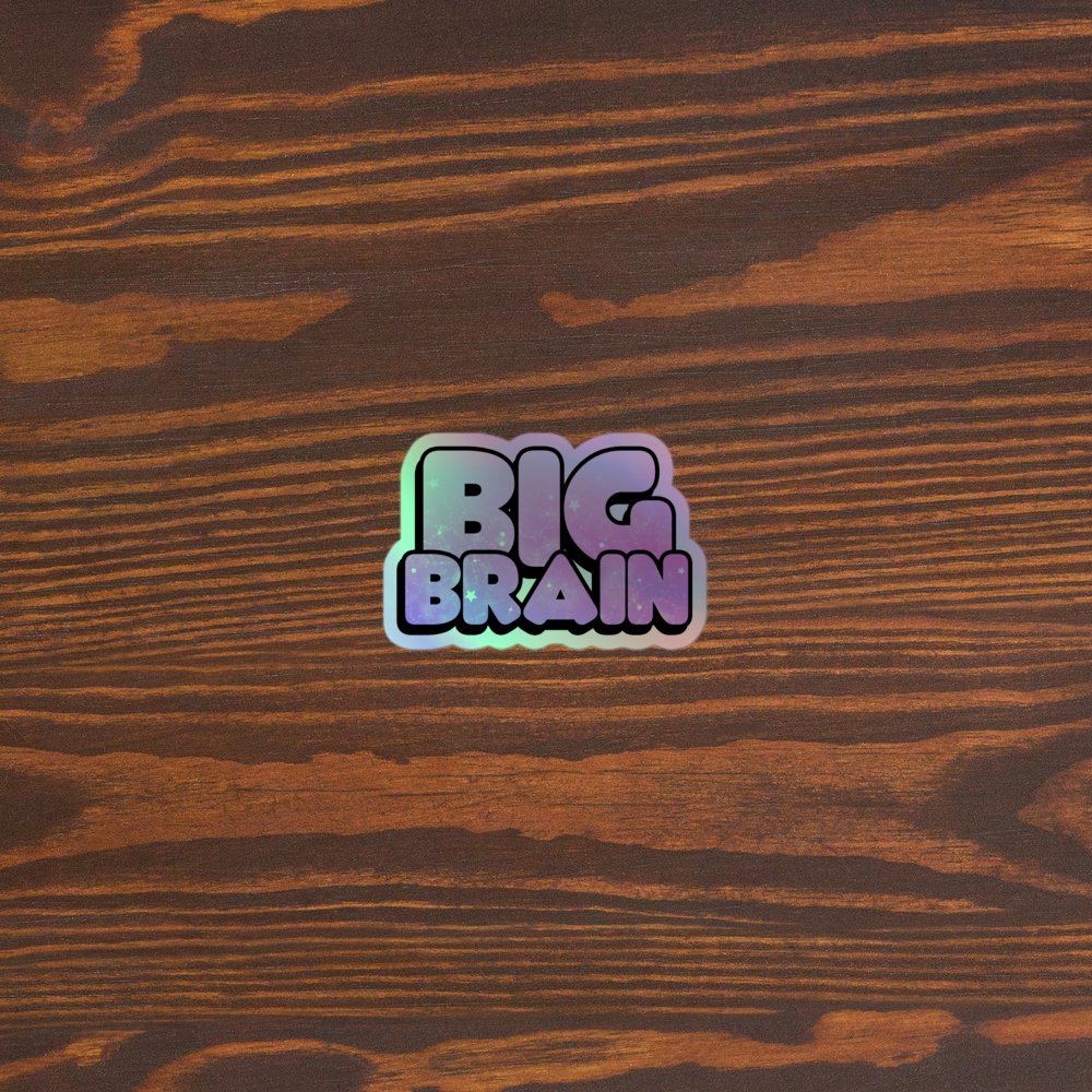 Big Brain Holographic Sticker product image (3)