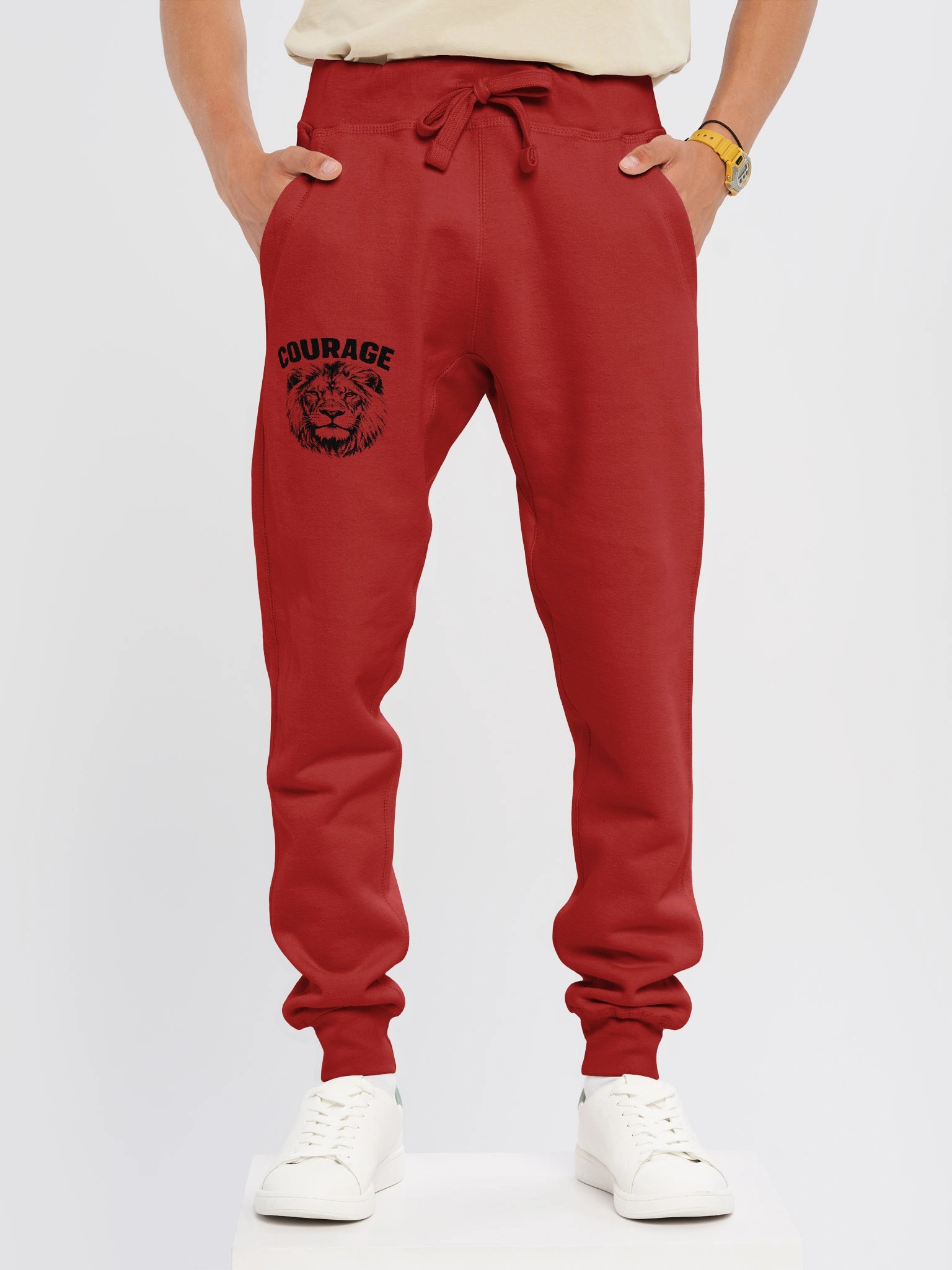 Courage Men’s Fleece Joggers Streetwear Relaxed Fit product image (1)