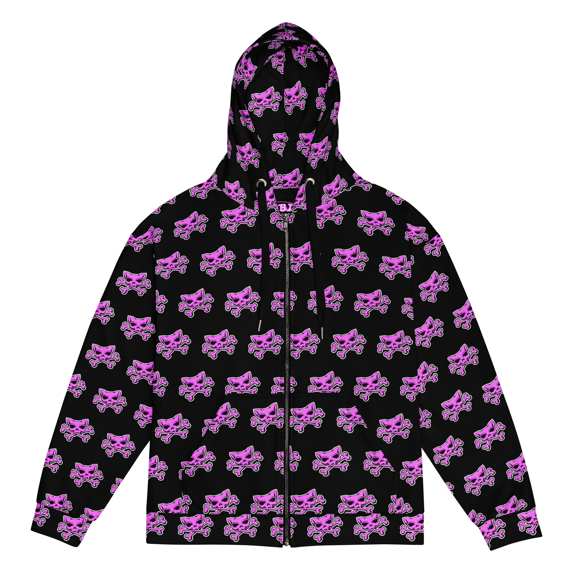 Pink Kat Skull Zip Hoodie product image (1)