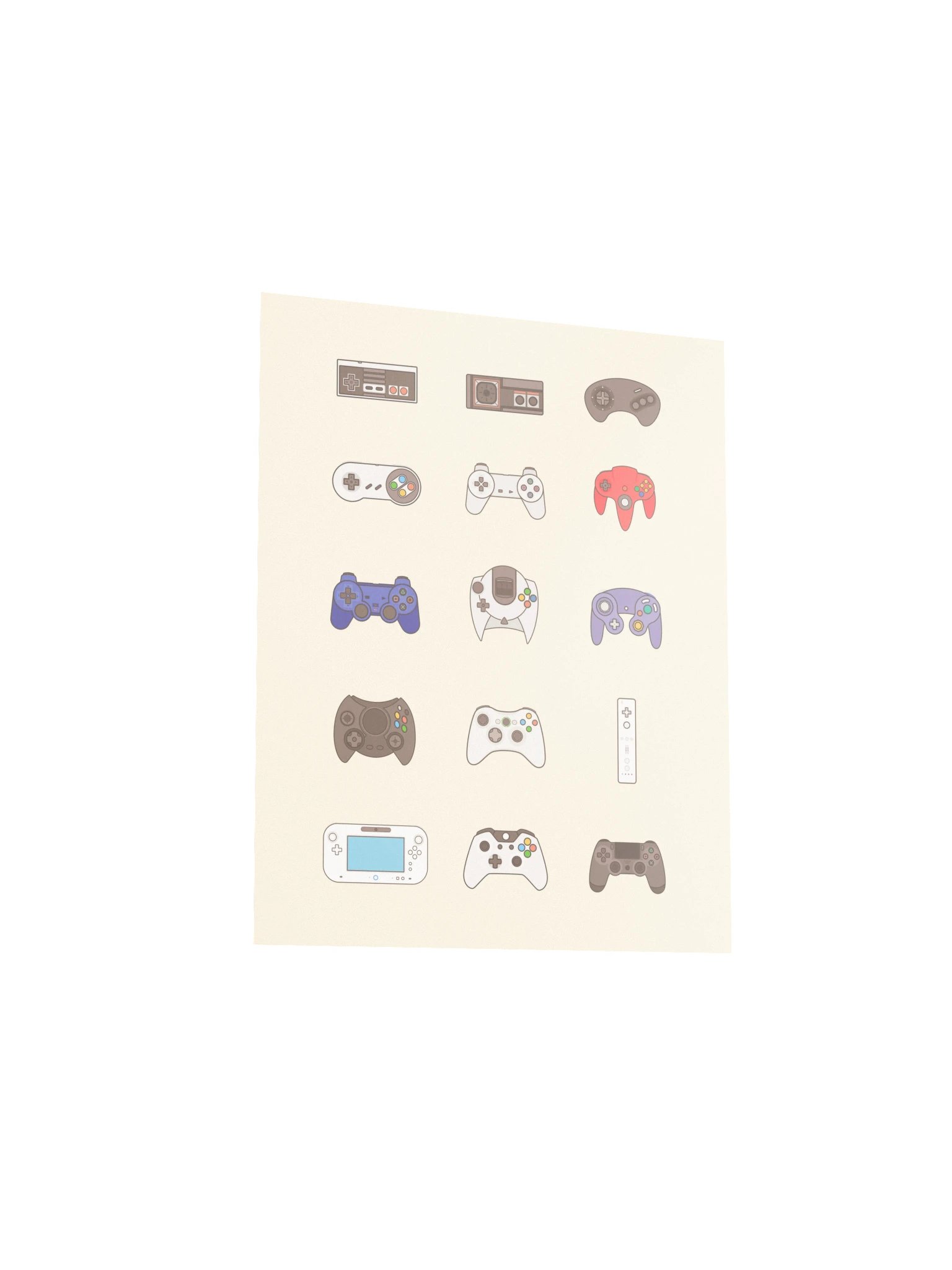 Retro Controllers (Beige) product image (3)