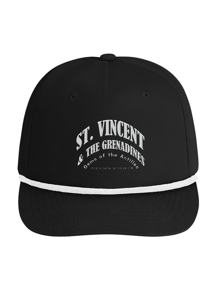 Caribbean Apples - St. Vincent and the Grenadines | Embroidered | Golf Rope Cap | Blacl & White and/or Turquoise & White product image (1)