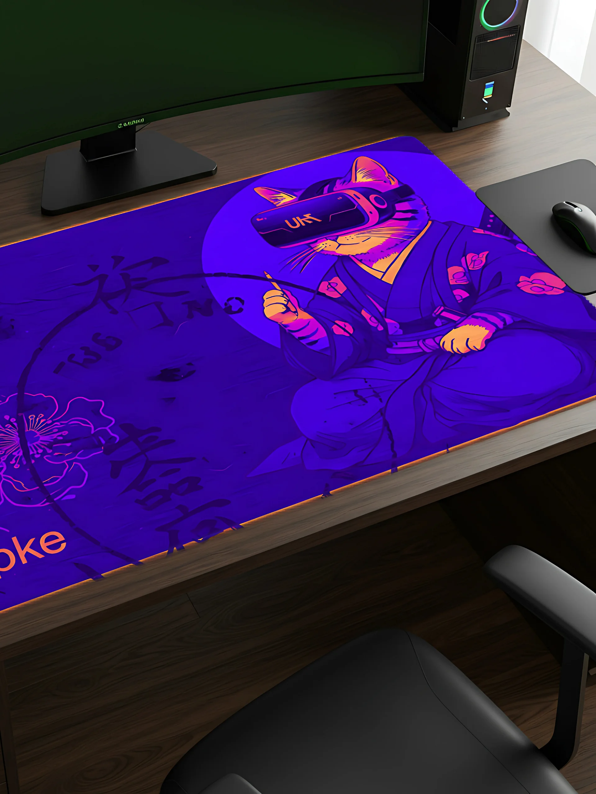 Desk Mat - "Hacker Cat" #1 product image (1)
