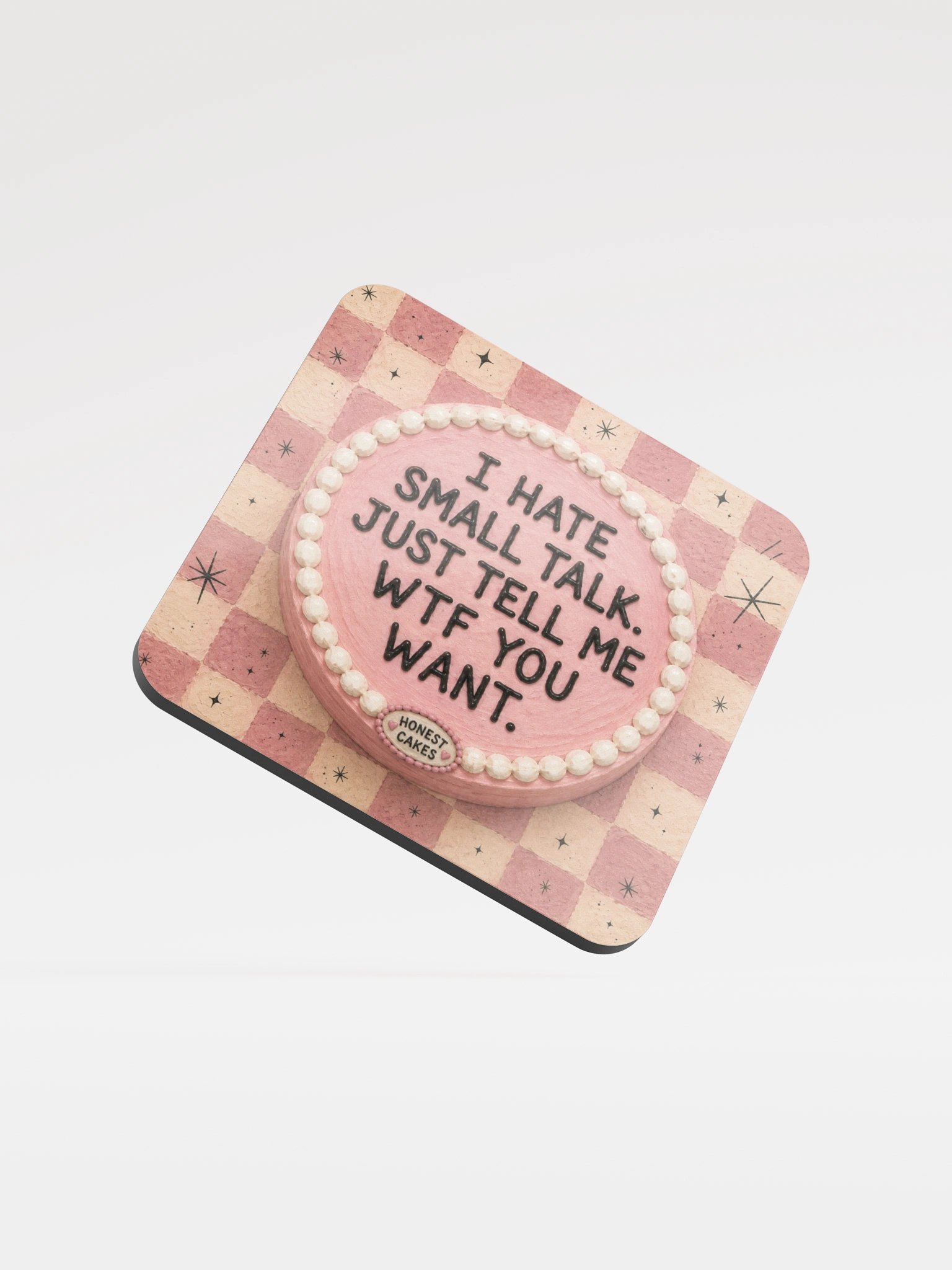 I Hate Small Talk Coaster product image (1)