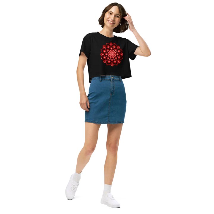 Red Dot Mandala Crop Top product image (2)