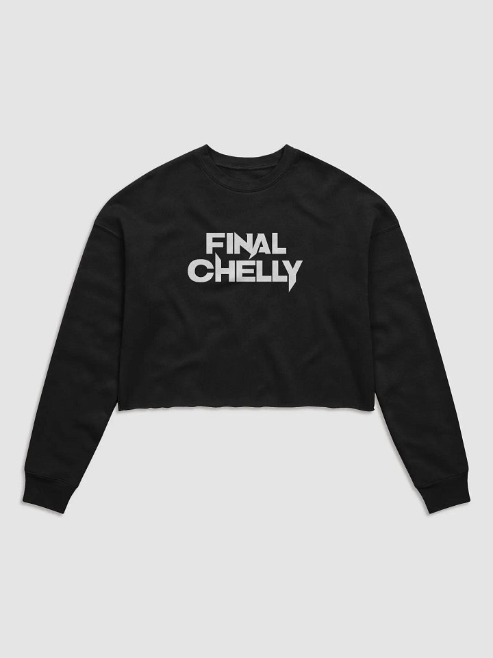 Final Chelly Logo Womens Fleece Crop Top Printed Sweatshirt product image (1)