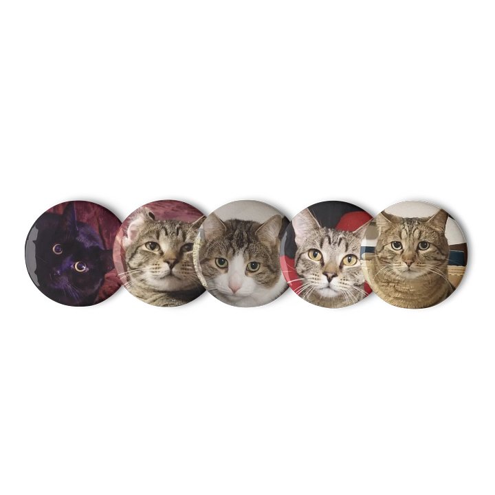 Cat Pictures || Set of Pin Buttons product image (1)