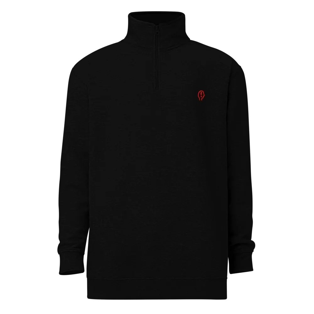 EXCLAIMING MENTALLY (cherry design) embroidered quarter zip product image (2)