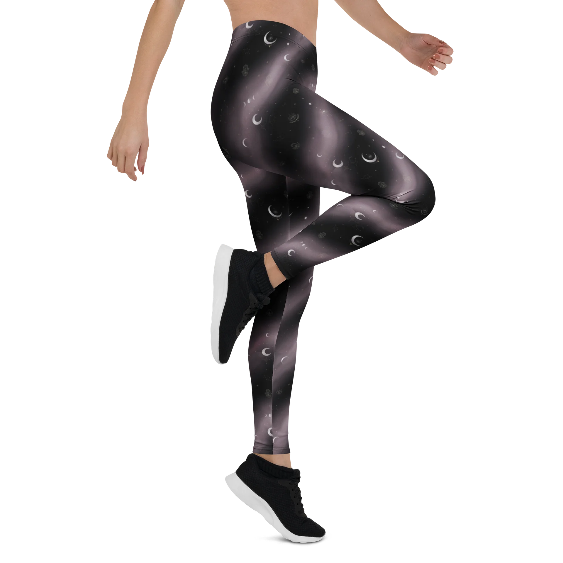Fethria Women’s Celestial Moon Phase Yoga Pants product image (2)
