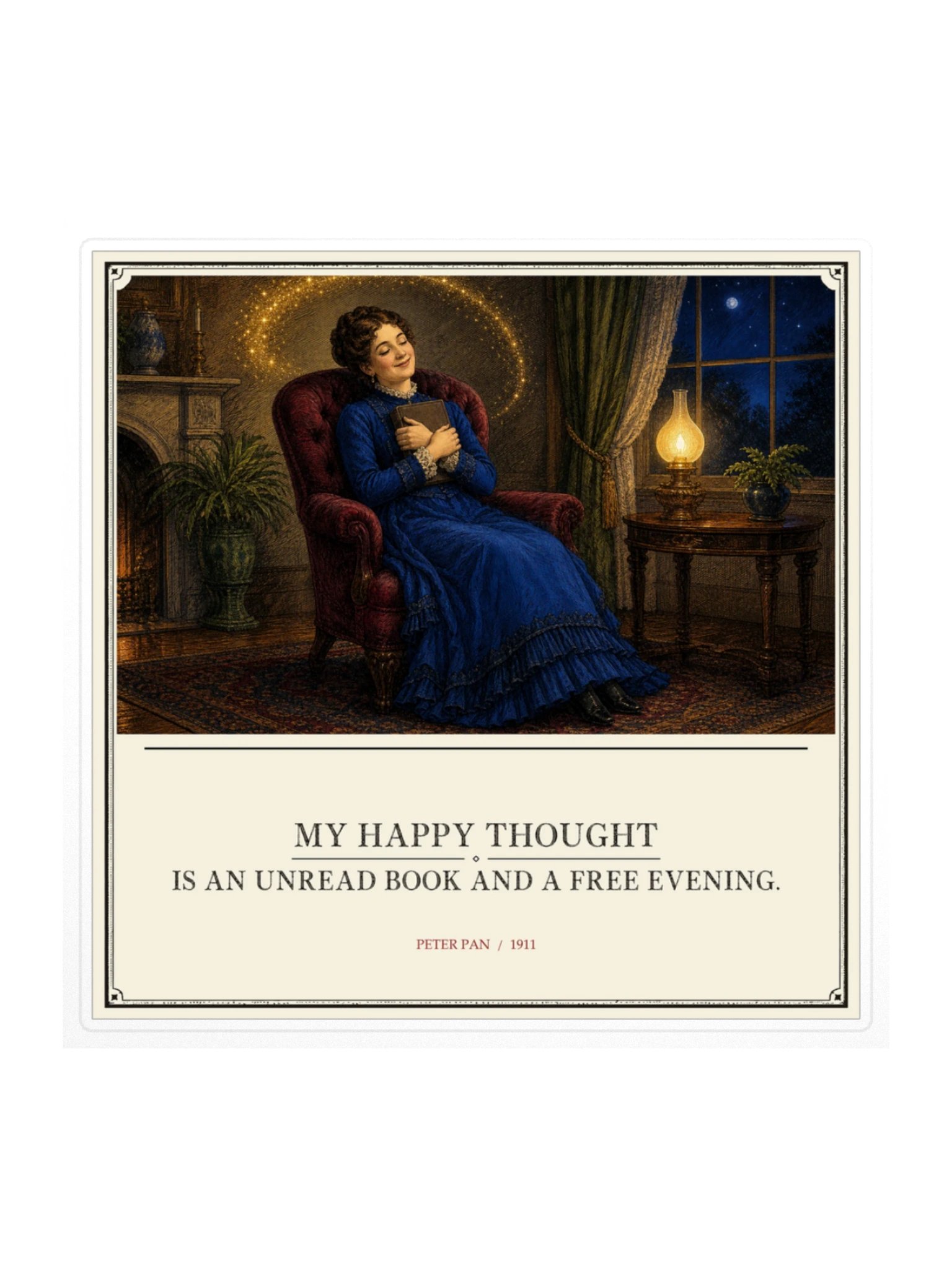 Happy Thought Unread Book Free Evening -- Peter Pan Sticker product image (1)