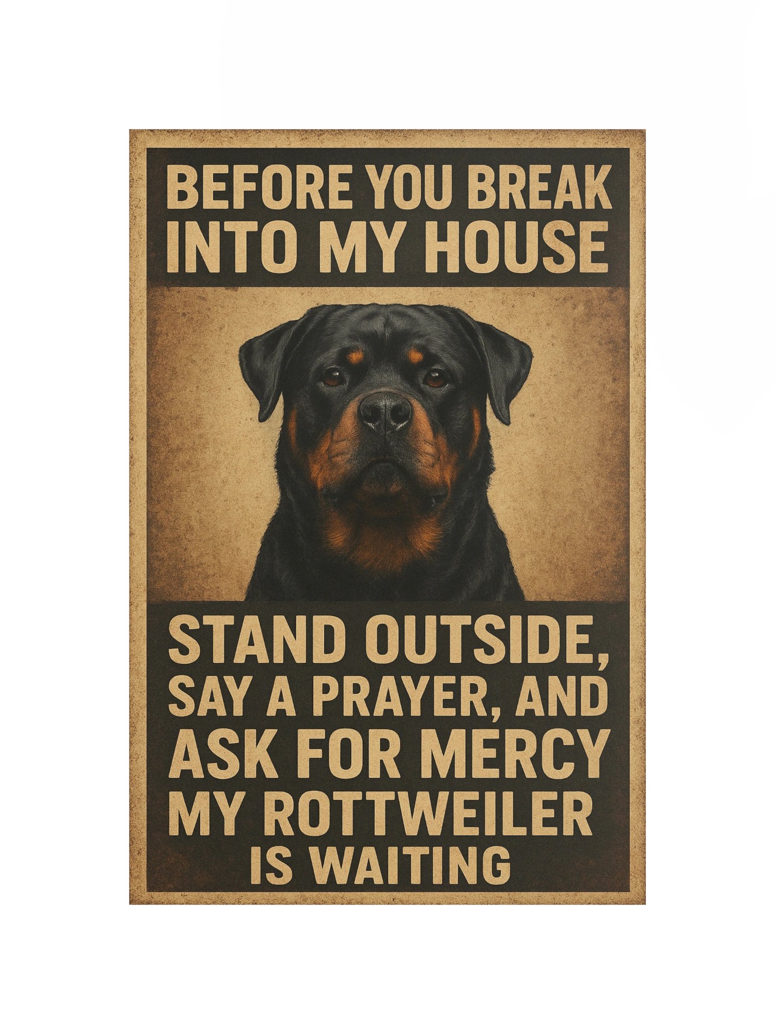 Rottweiler Warning Poster product image (11)
