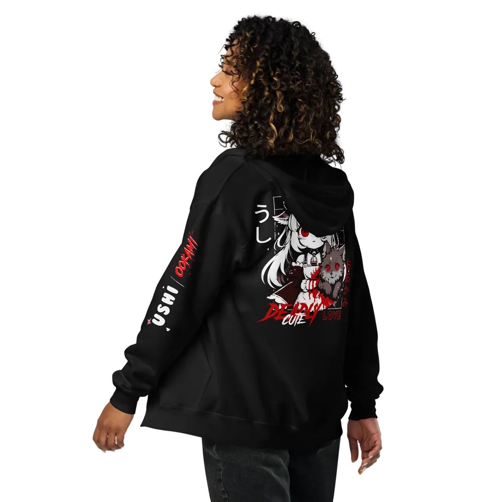 Adorably Macabre Couple Zip-up Hoodie (Alternate) product image (5)