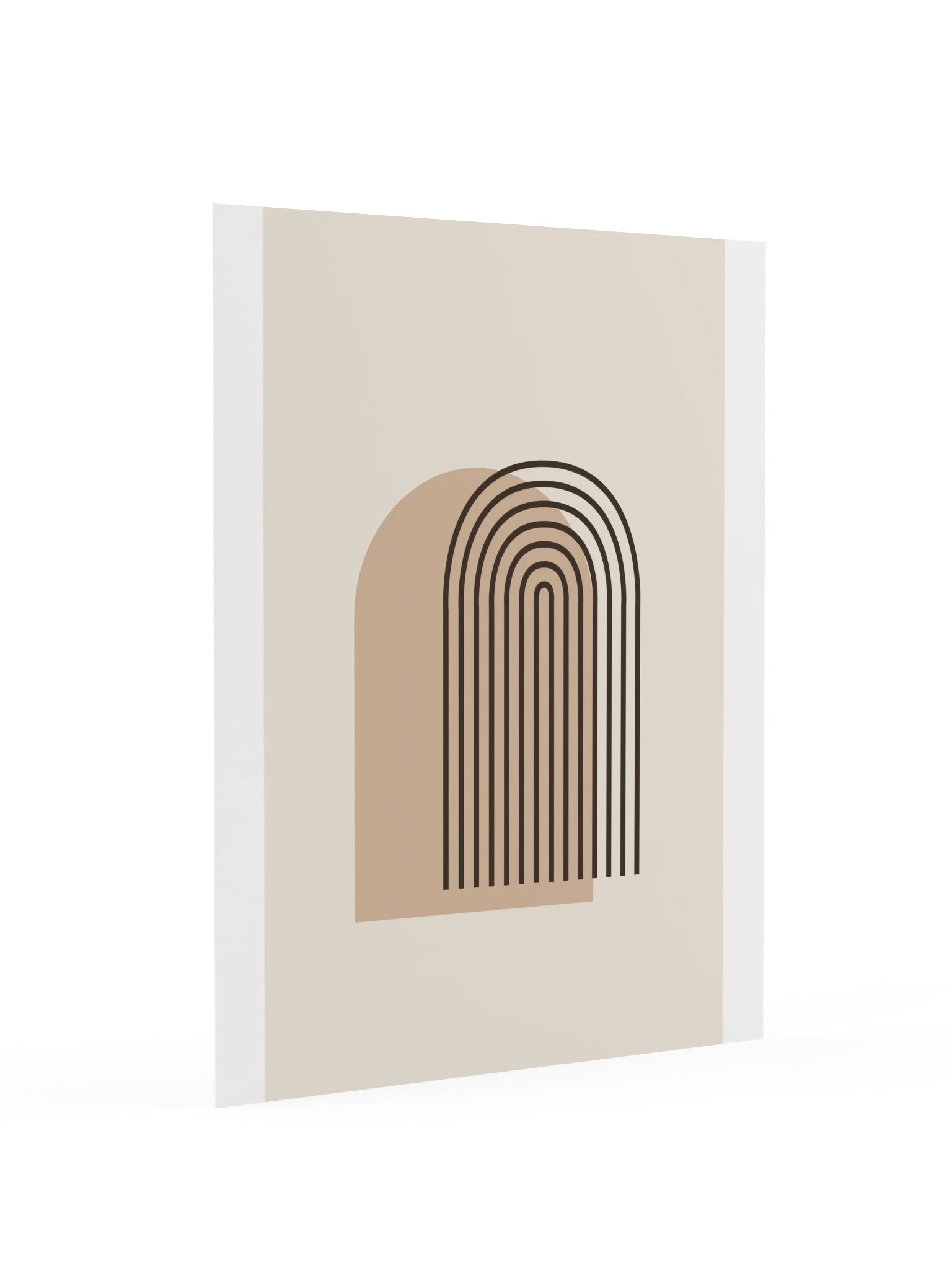 Mocha Layered Arch Print | Neutral Bathroom Wall Art product image (4)
