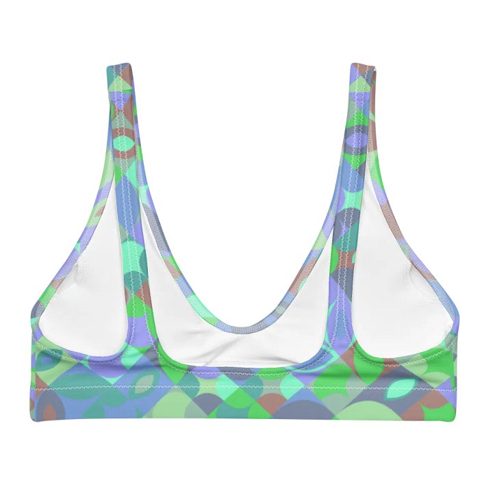 Colorful Vector Patterns Design Padded Bikini Top - v10 product image (1)
