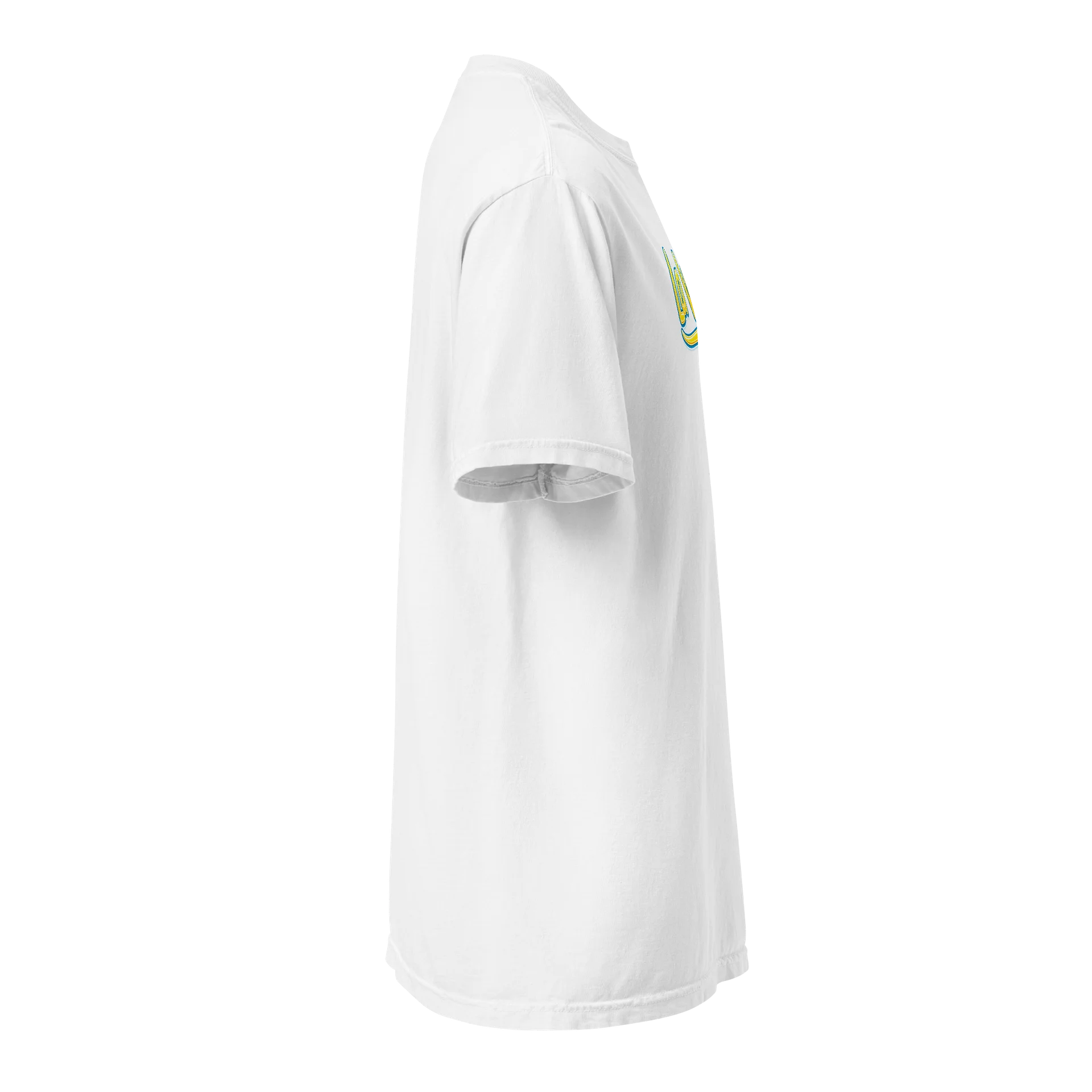 T-Shirt blanc « La Win » jaune/bleu product image (3)