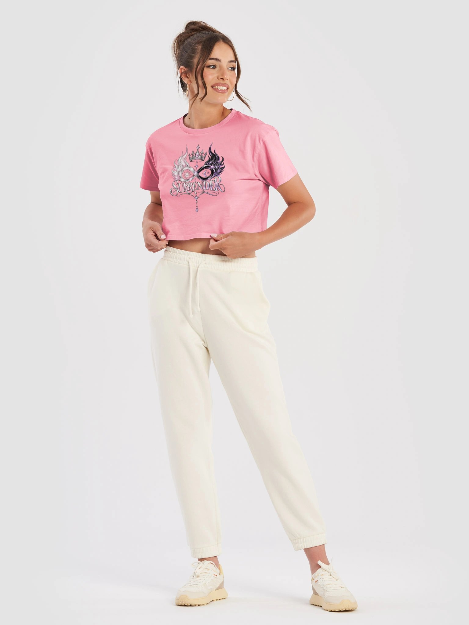 Surrender Crown & Infinity Cropped Tee product image (15)