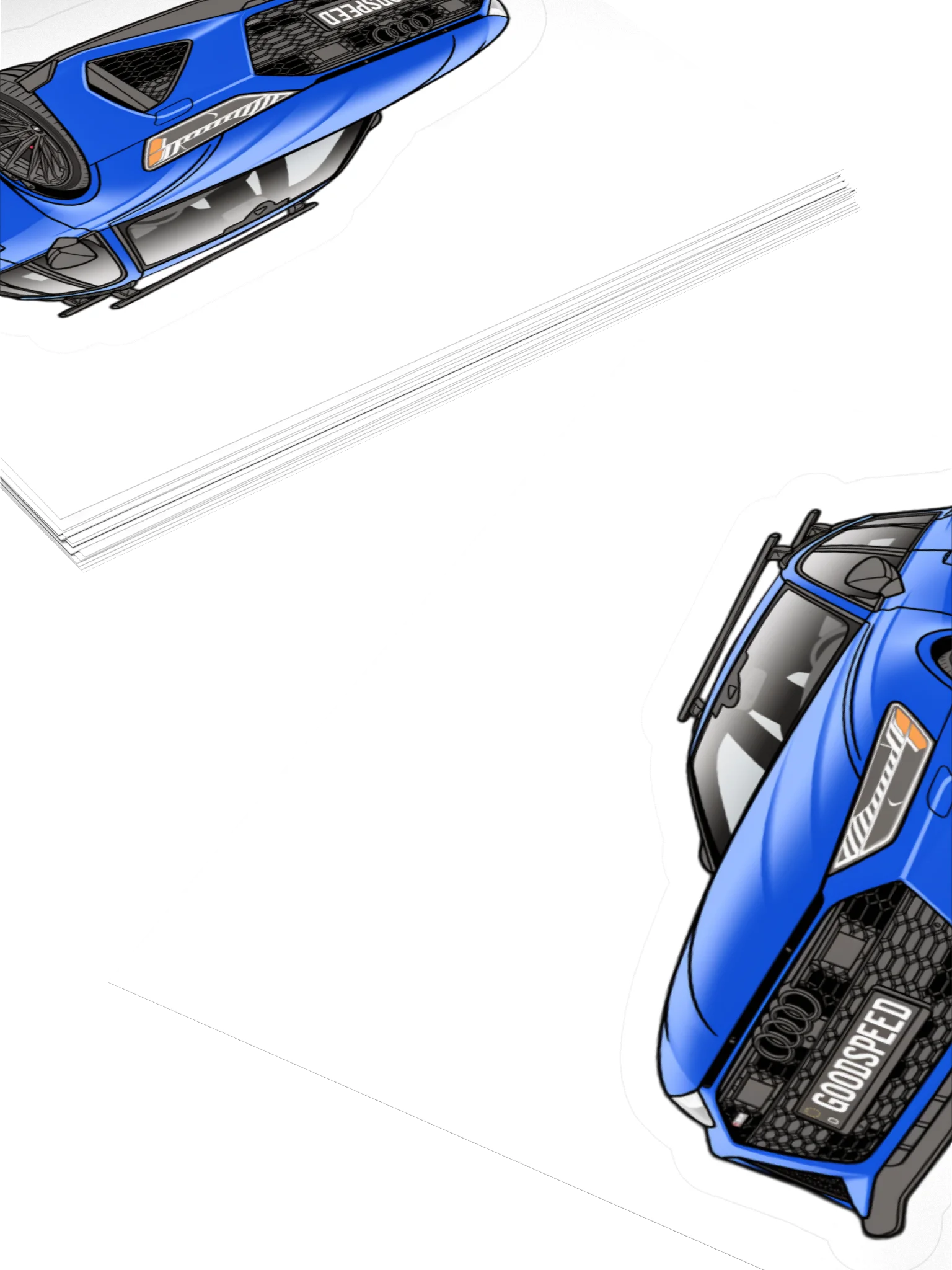 Ultra Blue Audi RS6 Avant Sticker (Retro, Sketch, Silhouette) product image (10)