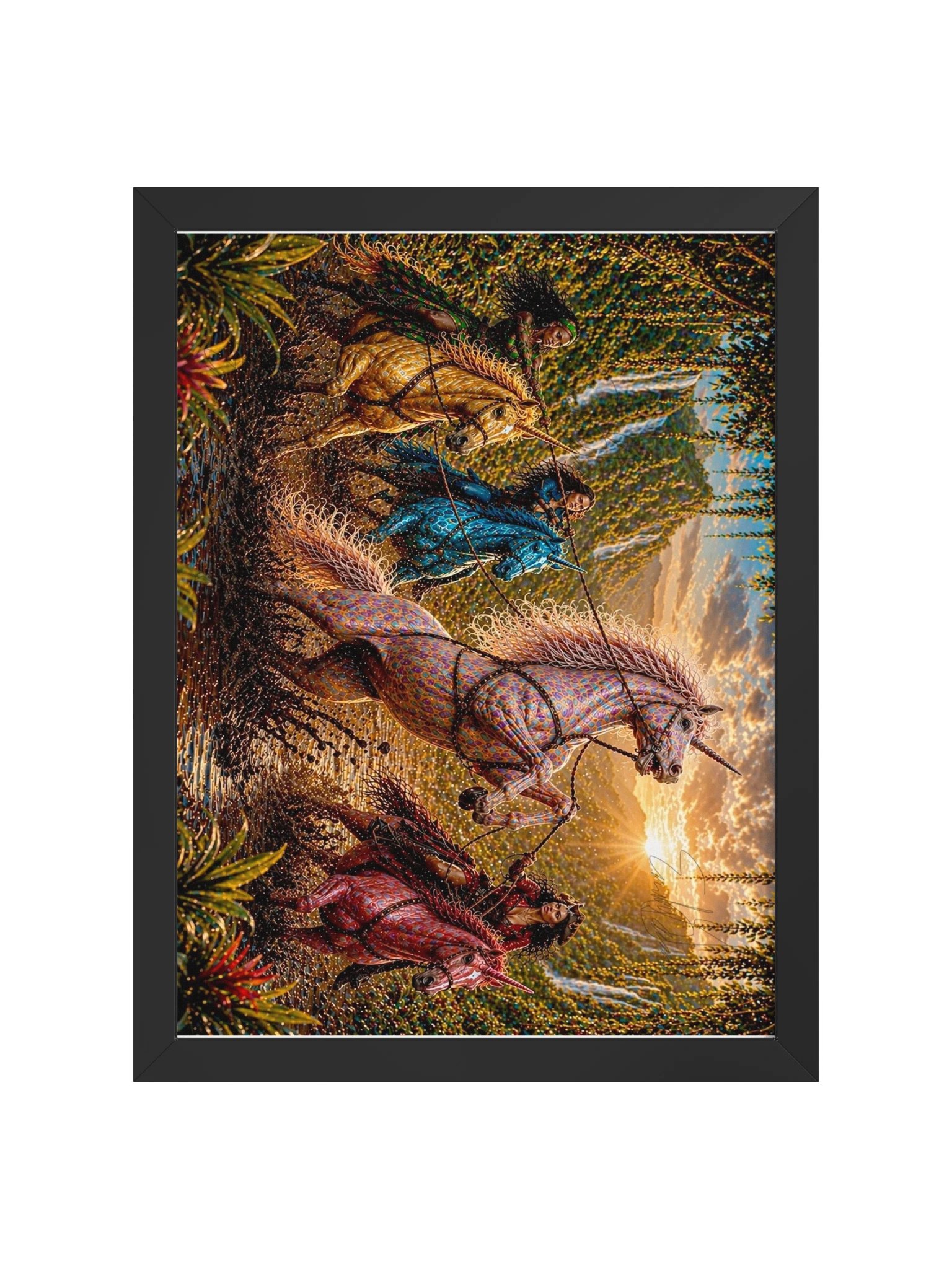 Pirate Unicorns - Taming the Pastel Leopard Framed Poster product image (25)