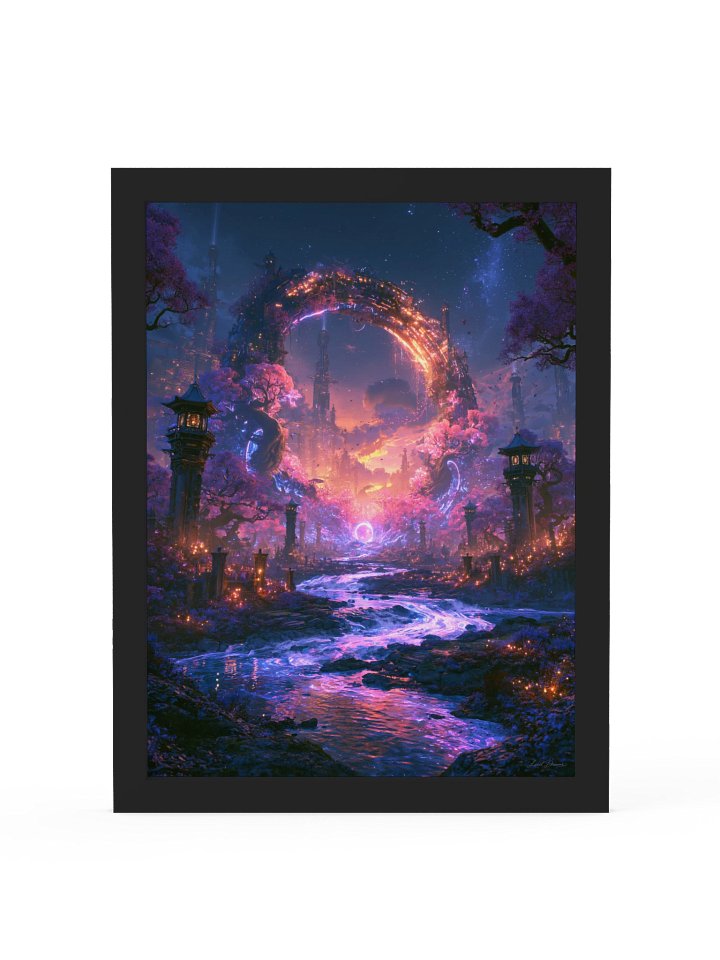 Fantasy Blossom Portal Framed Art Print — The Blossom Portal