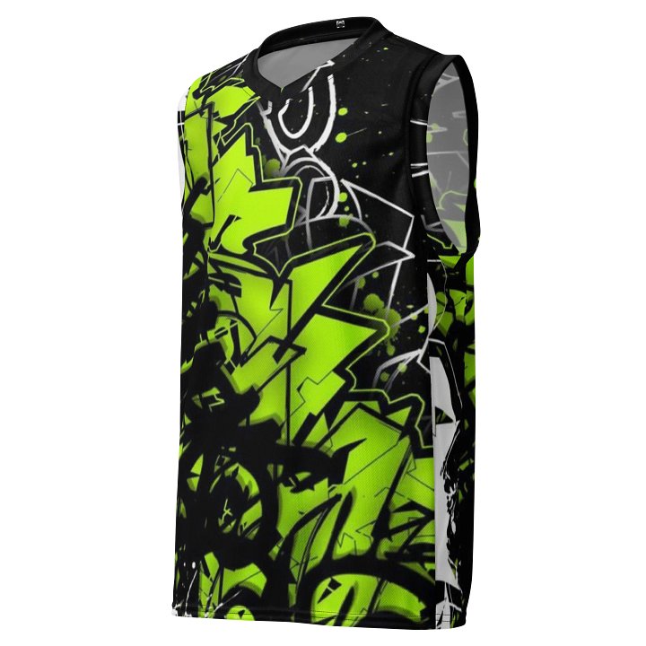 Cool-Yellow Graffiti Basketball Jersey product image (2)