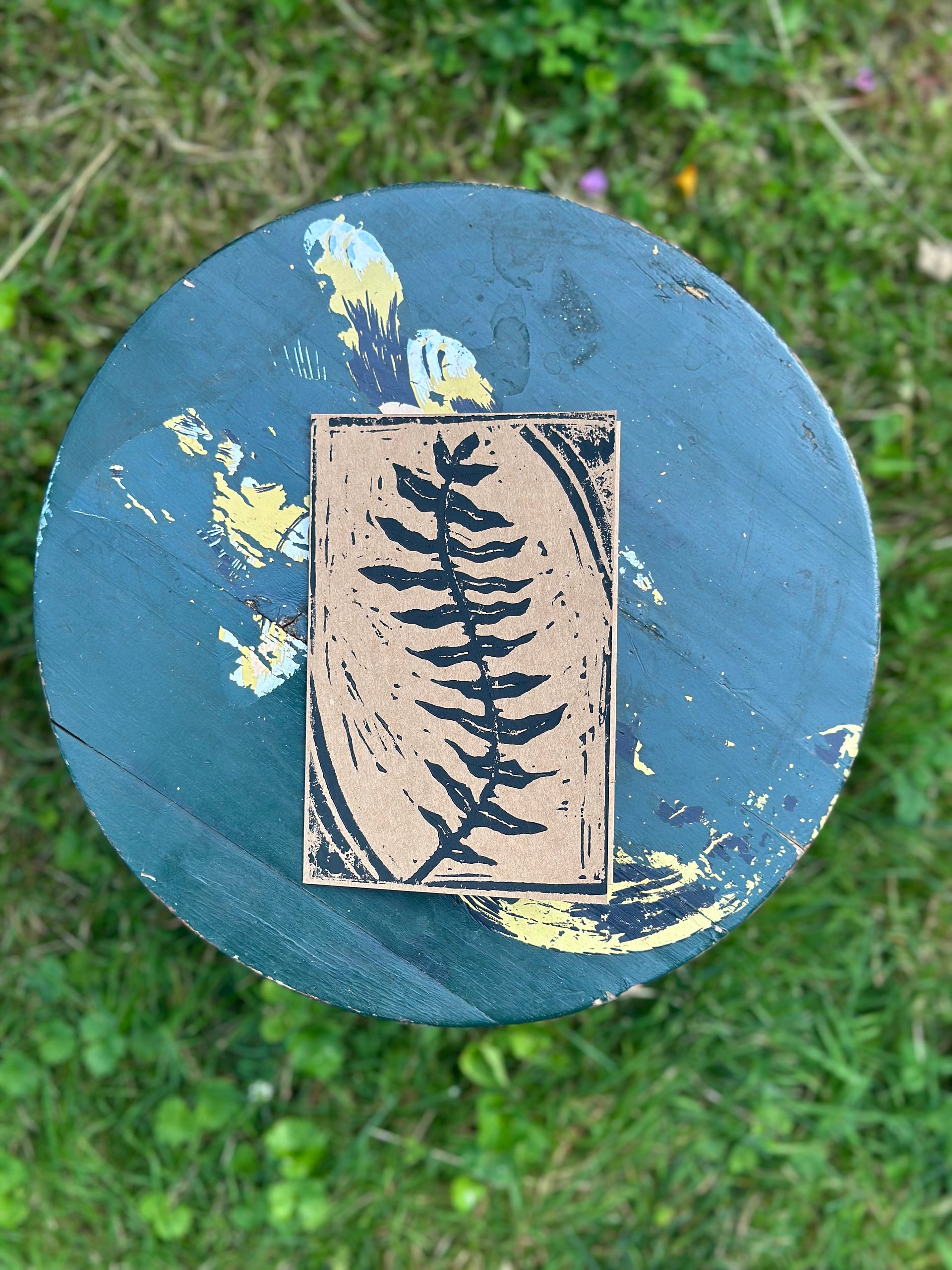 Fern Block Print Greeting Card (Blank) product image (6)