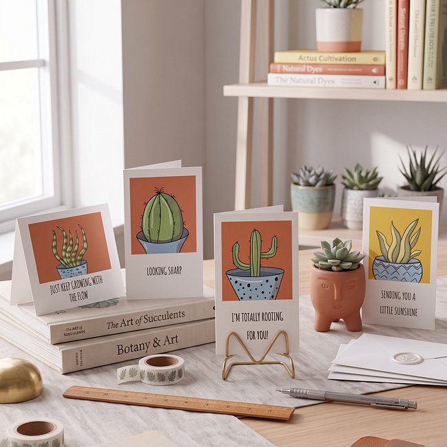 Botanical and Cactus Greeting Cards